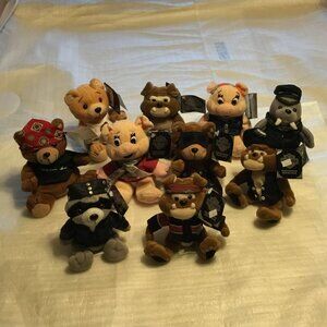 Collection of 10 vintage Harley-Davidson Motorcycles stuffed animals